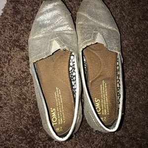 Silver Sparkly Toms